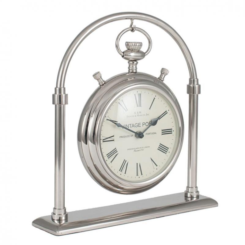 Vintage Port Stopwtch Clock Silver